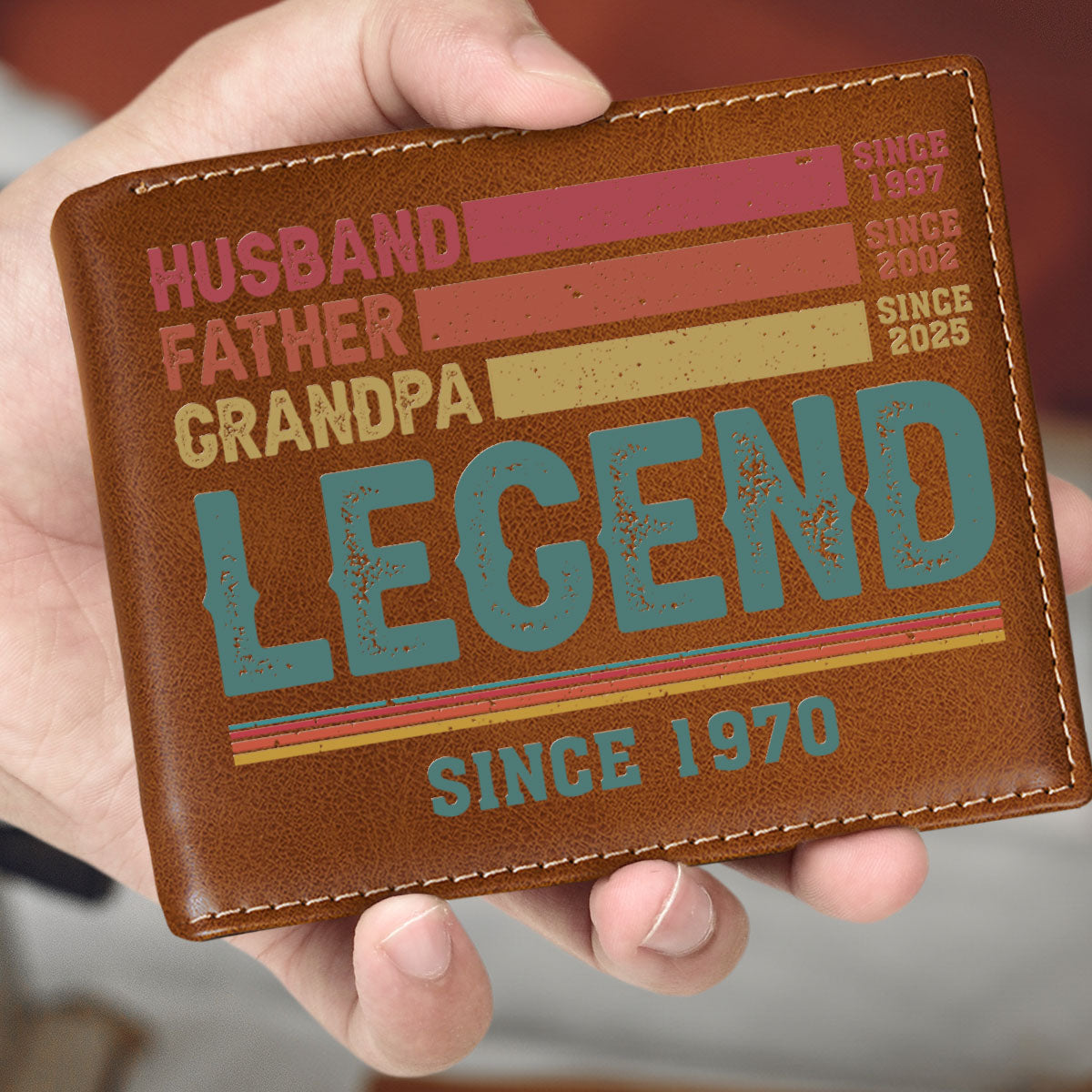 Legend Since - Personalized Custom Printed Men Leather Wallet