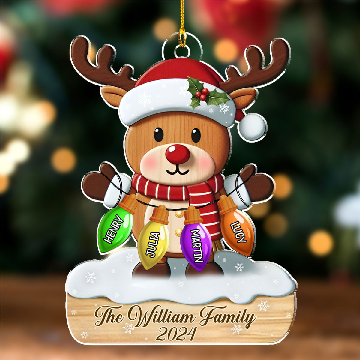 Family Bulb - Personalized Custom Acrylic Ornament