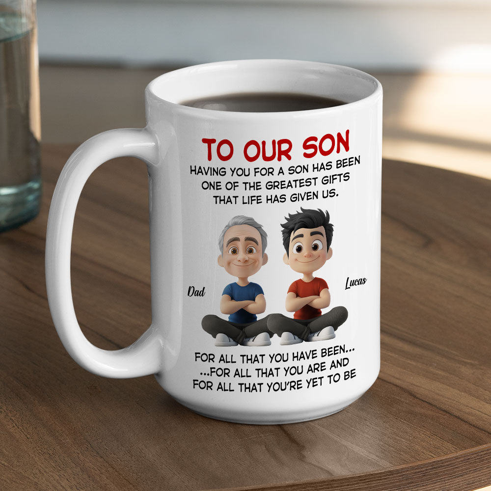 Son One Of The Greatest Gifts - Personalized Custom Coffee Mug
