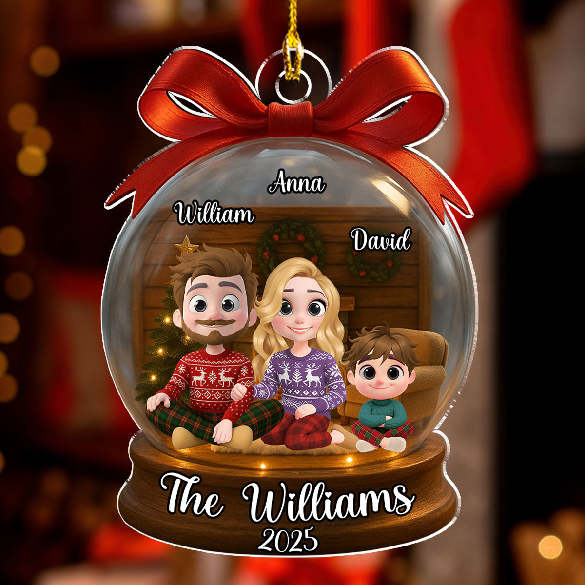 Family Gathering - Personalized Custom Acrylic Ornament