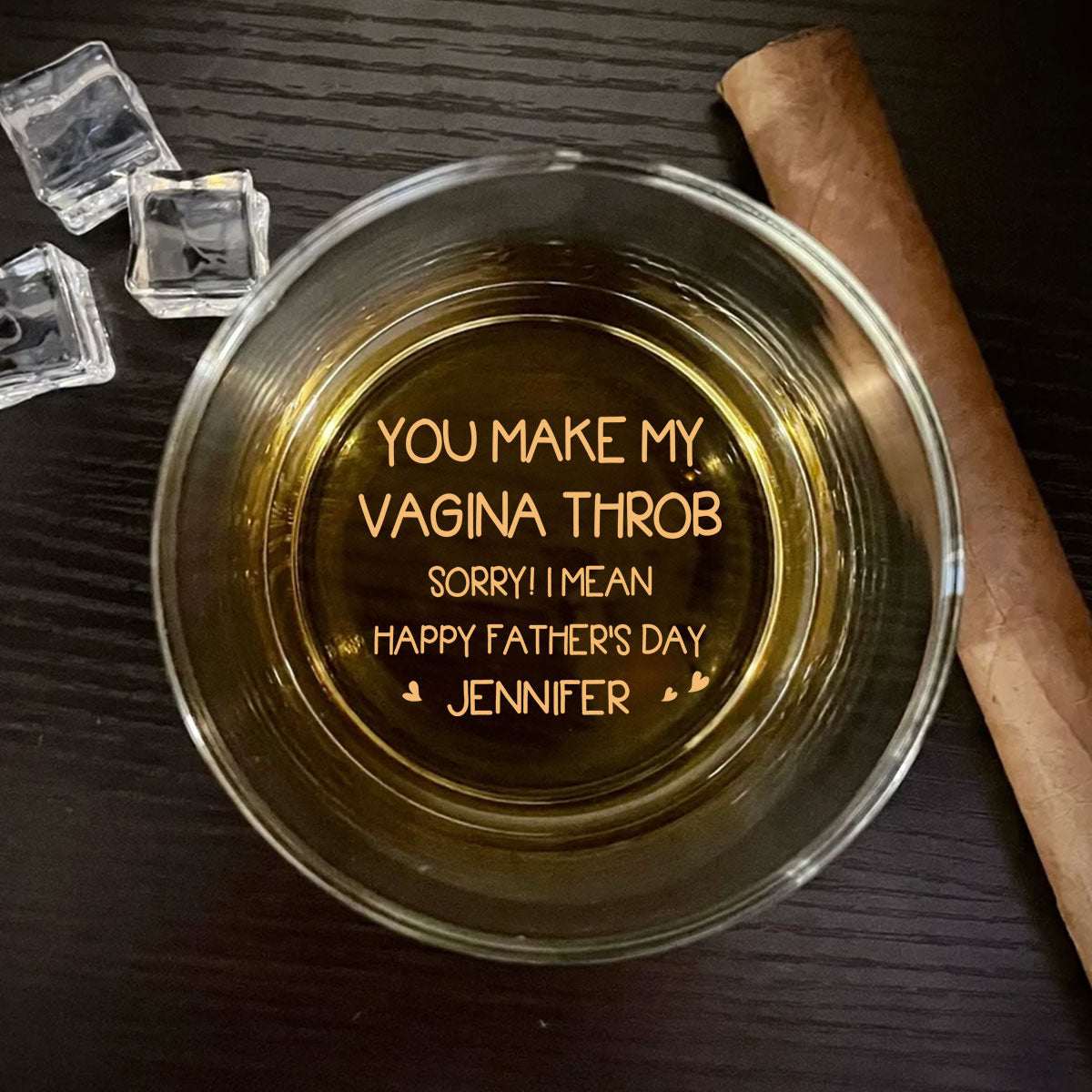 I Mean - Personalized Custom Engraved Whiskey Glass