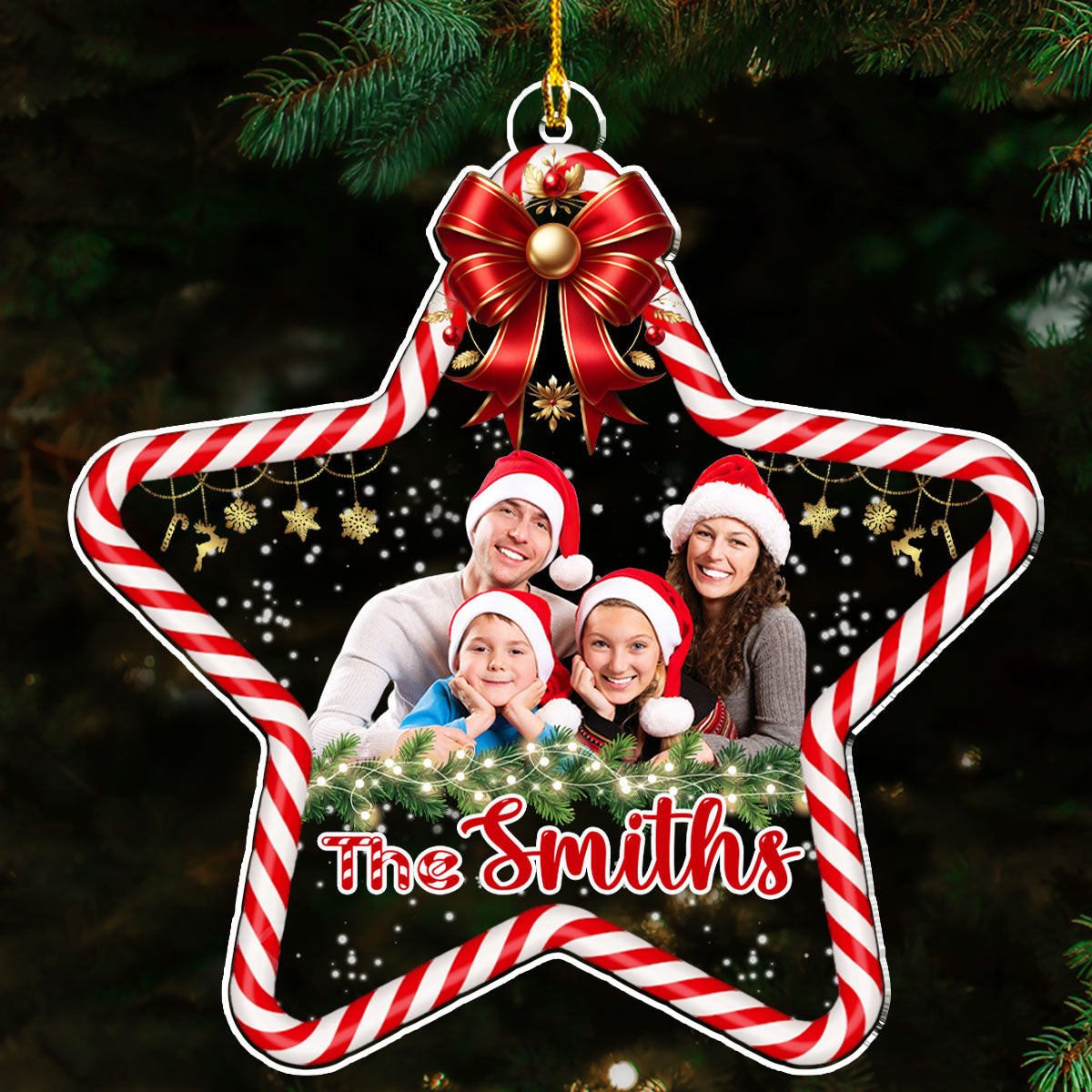 Holiday Joy - Personalized Custom Acrylic Ornament