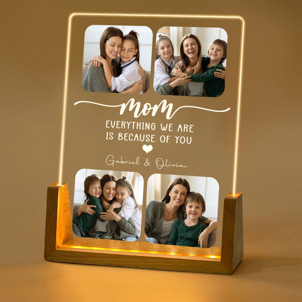 Forever Blessed To Have You - Personalized Custom Plaque With Walnut Base