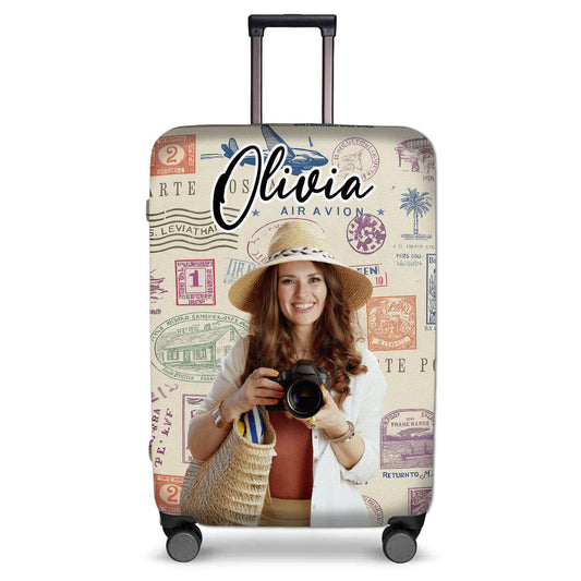 Stamp Collection - Personalized Custom Luggage Cover