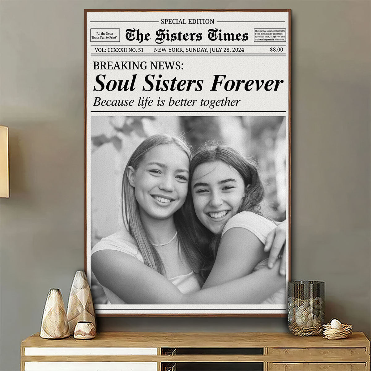 Soul Sisters Forever - Personalized Custom Poster