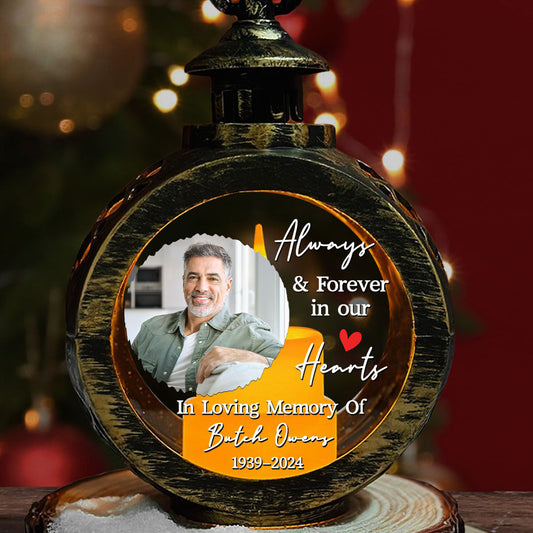Love Never Truly Says Goodbye - Personalized Custom Christmas Lantern