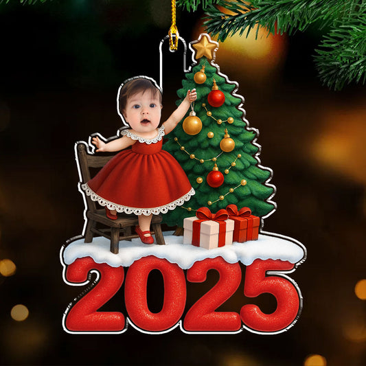 Retro Merry Magic - Personalized Custom Acrylic Ornament