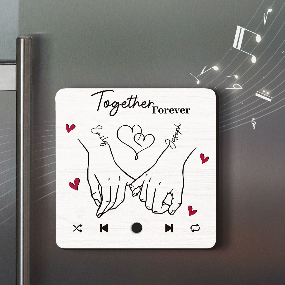 Together Forever - Personalized Custom Music Fridge Magnet