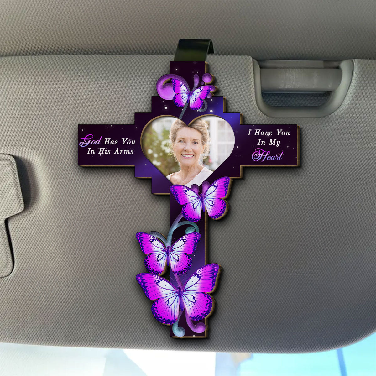 In My Heart Forever - Personalized Custom Car Visor Clip