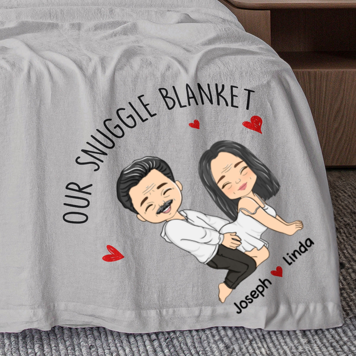 Our Snuggle Love Blanket - Personalized Custom Fleece Blanket