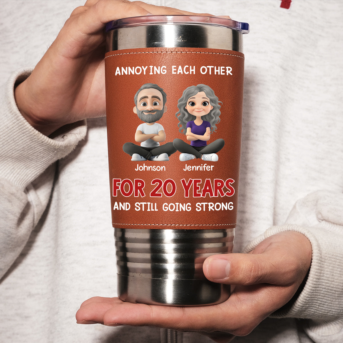 Annoying - Personalized Custom Leather Tumbler