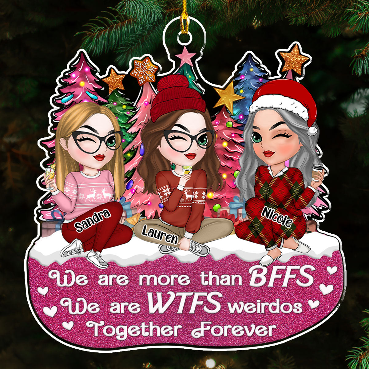 We Are More Than BFFS - Personalized Custom Acrylic Ornament