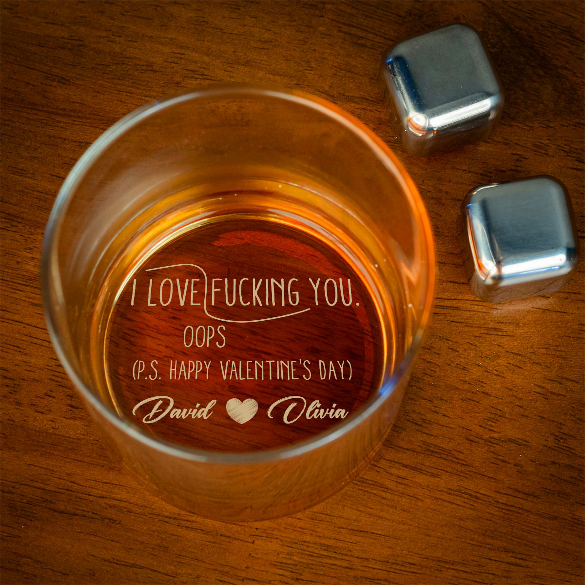 My Love Is Always Yours - Personalized Custom Engraved Whiskey Glass