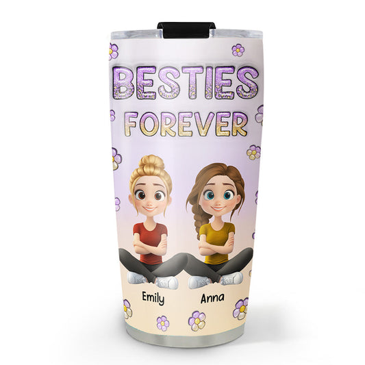 Always My Besties Cartoonize - Personalized Custom 3D Inflated Effect Tumbler