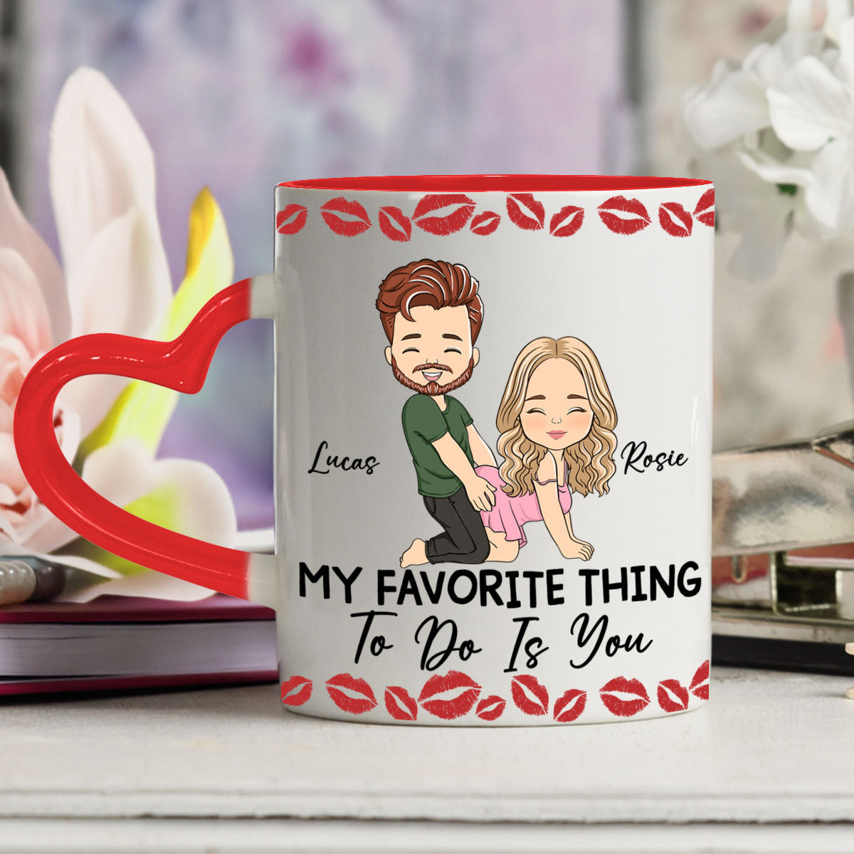 Favorite Cardio - Personalized Custom Heart Handle Mug