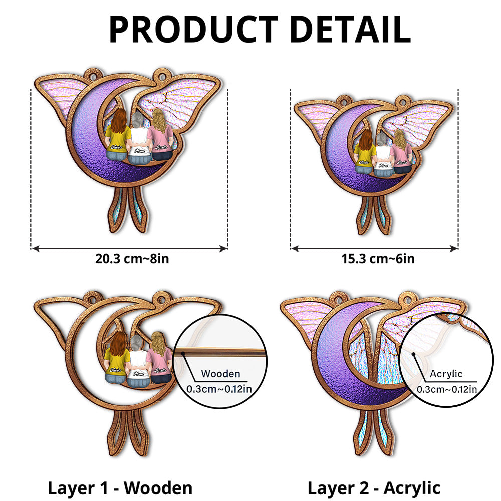 Mother And Daughters Forever - Personalized Custom Suncatcher
