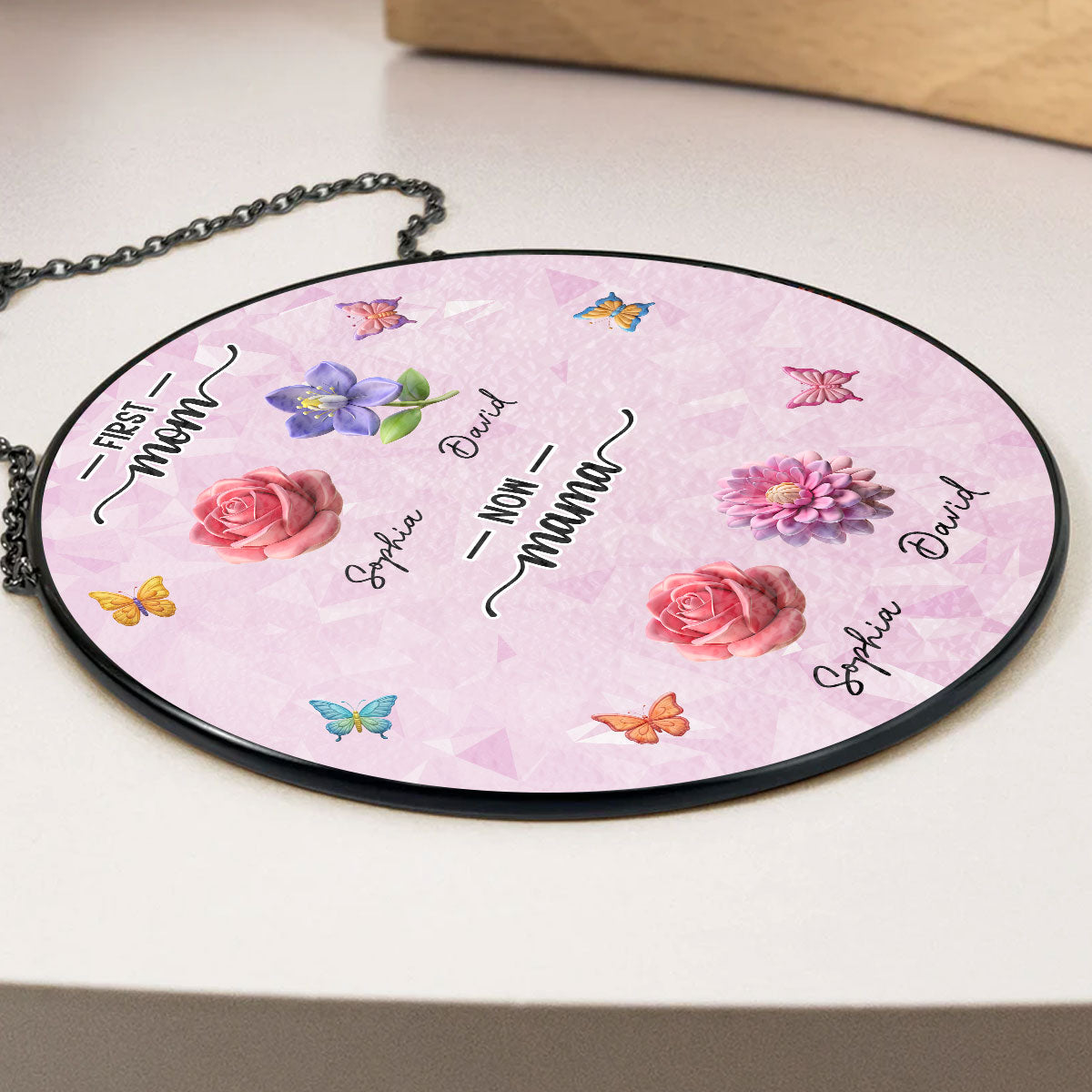 A Bouquet Of Love For Grandma - Personalized Custom Window Hanging Suncatcher