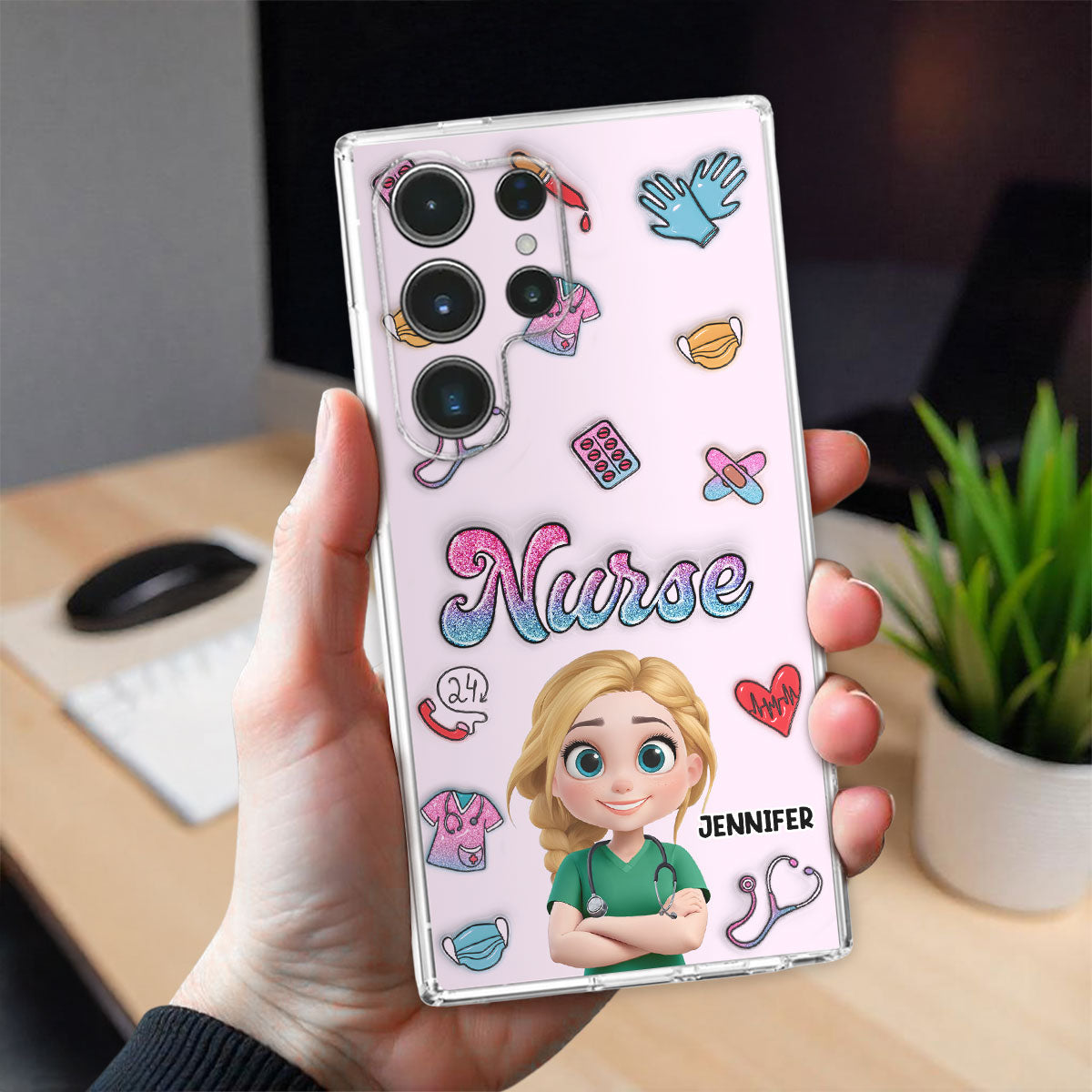 Proud To Nurse Life - Personalized Custom 3D Inflated Effect Phone Case