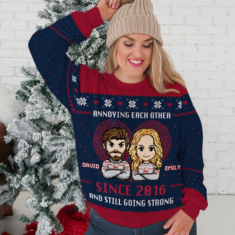 Together Forever Christmas - Personalized Custom All-Over-Print Sweatshirt