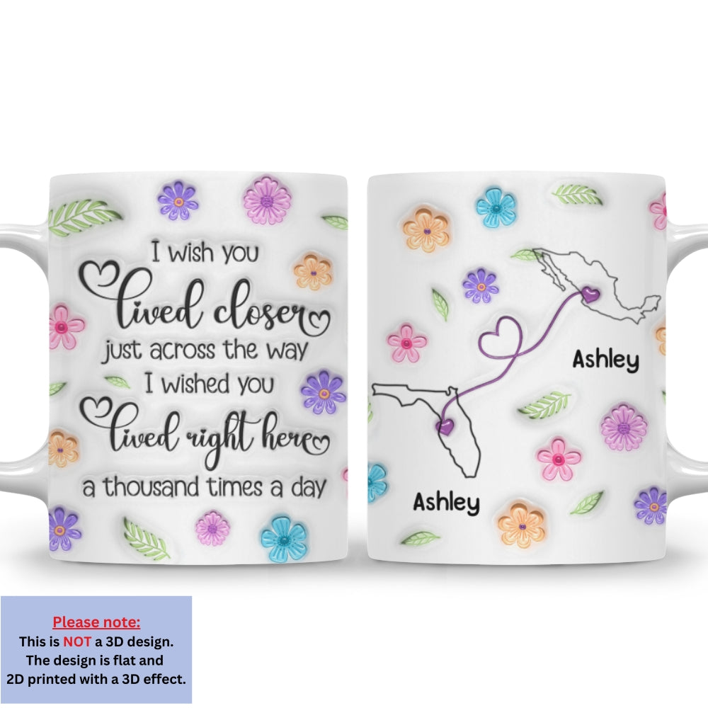 Wish We Were Together Always - Personalized Custom 3D Inflated Effect Mug