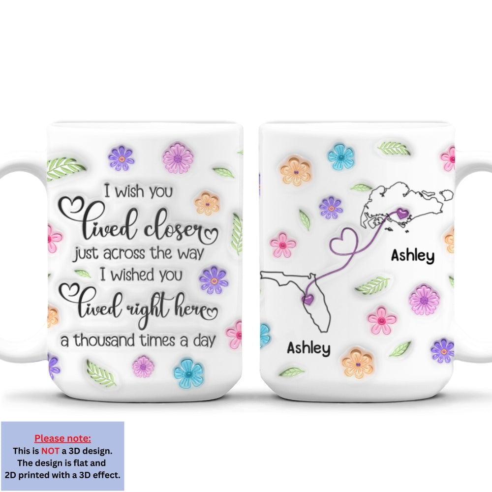 Wish We Were Together Always - Personalized Custom 3D Inflated Effect Mug