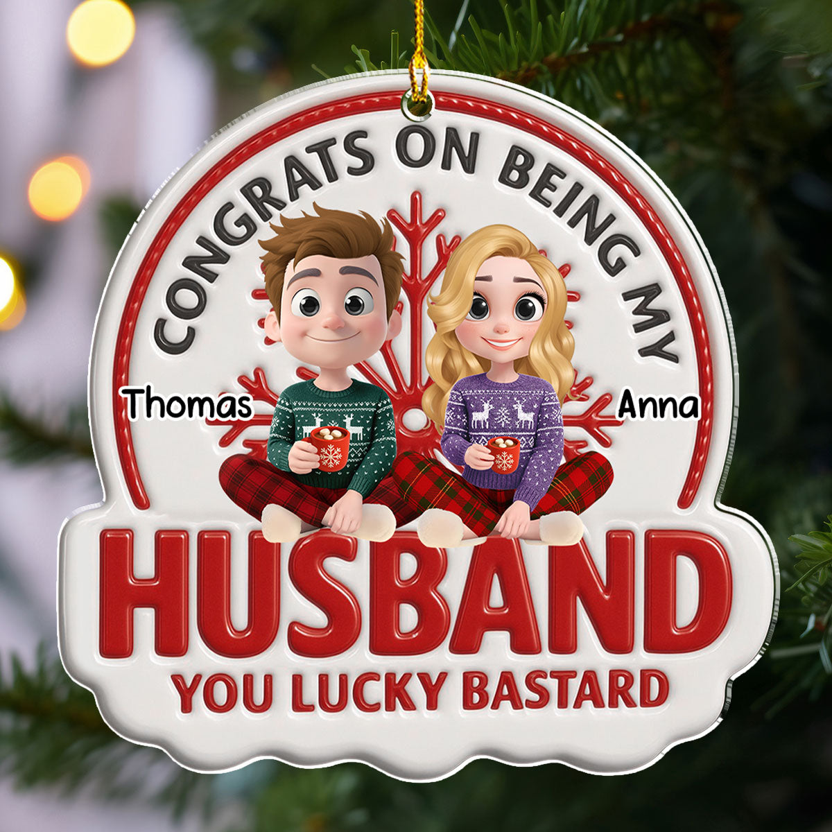 Congrats On Being Mine - Personalized Custom Acrylic Ornament