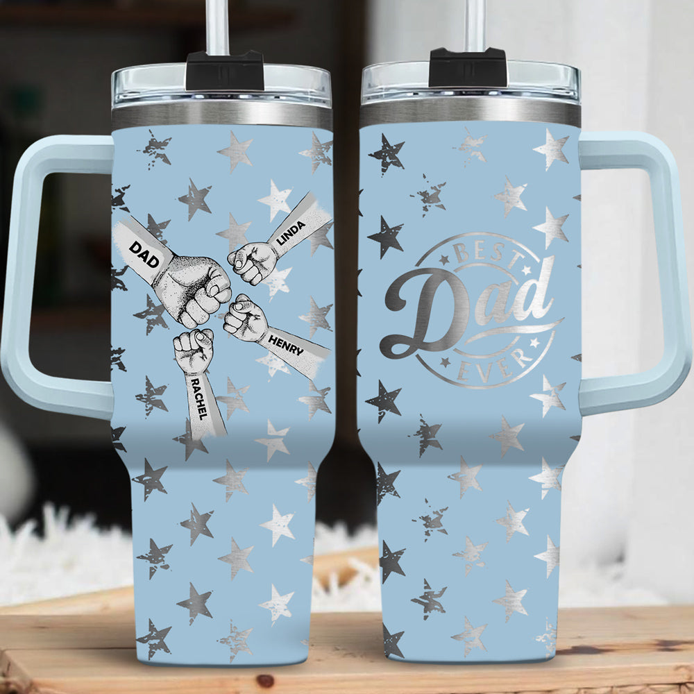 Best Dad Ever - Personalized Custom Engraved 40oz Tumbler With Handle