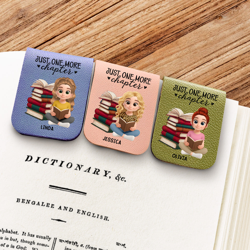 Just One More Chapter - Personalized Custom Leather Bookmark