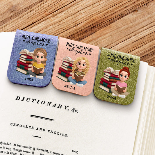 Just One More Chapter - Personalized Custom Leather Bookmark