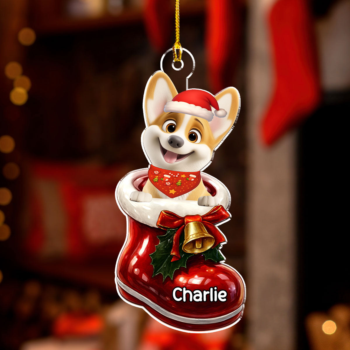 Here In Your Shoes - Personalized Custom 3D Effect Acrylic Ornament