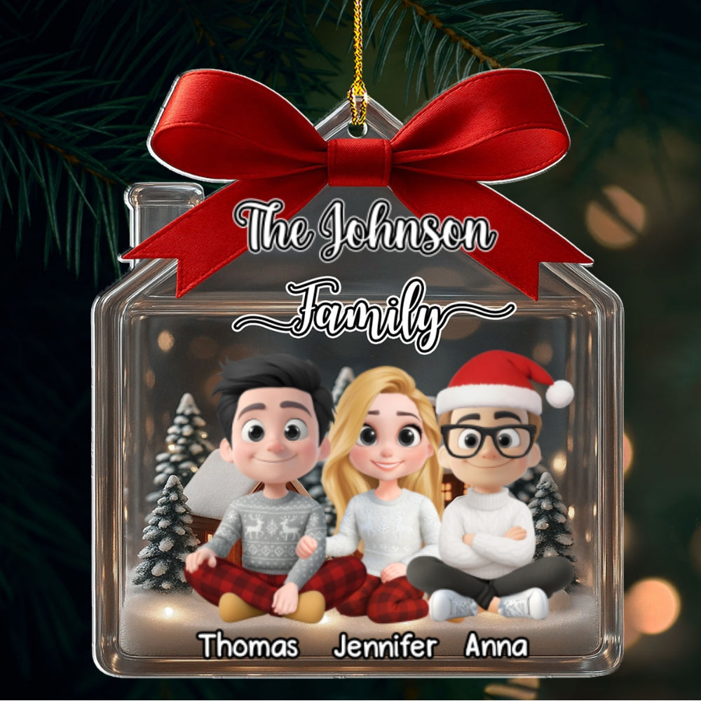 Family Home Sweet Home - Personalized Custom Acrylic Ornament