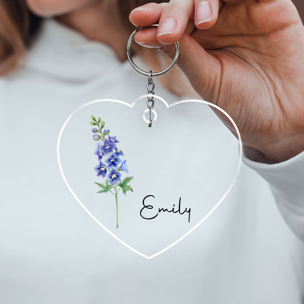 Friends Are Flowers That Never Fade - Personalized Custom Acrylic Keychain