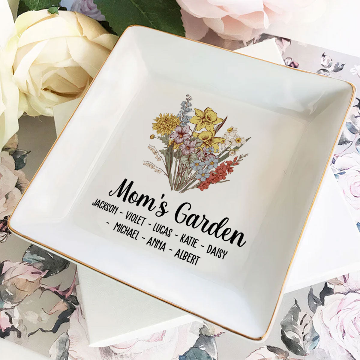 Mom Garden - Personalized Custom Jewelry Dish