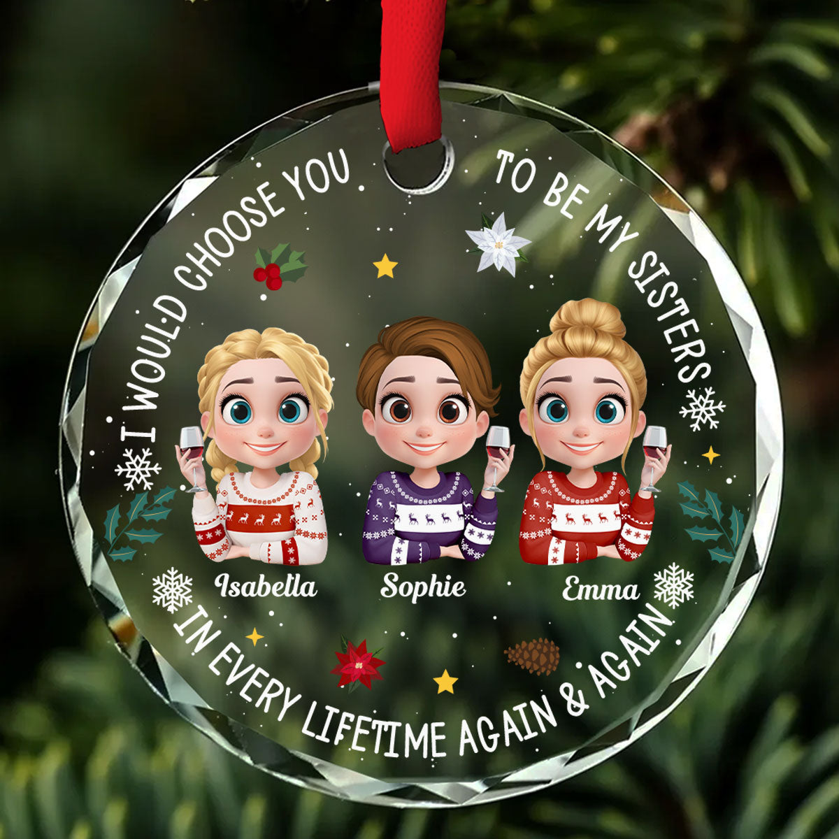 Soulmate In Disguise - Personalized Custom Glass Ornament