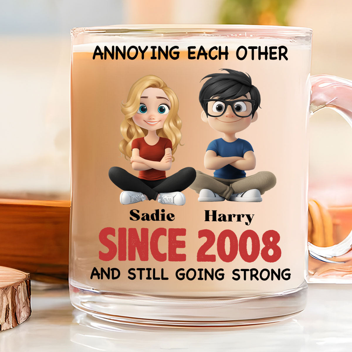 Together Forever - Personalized Custom Glass Mug
