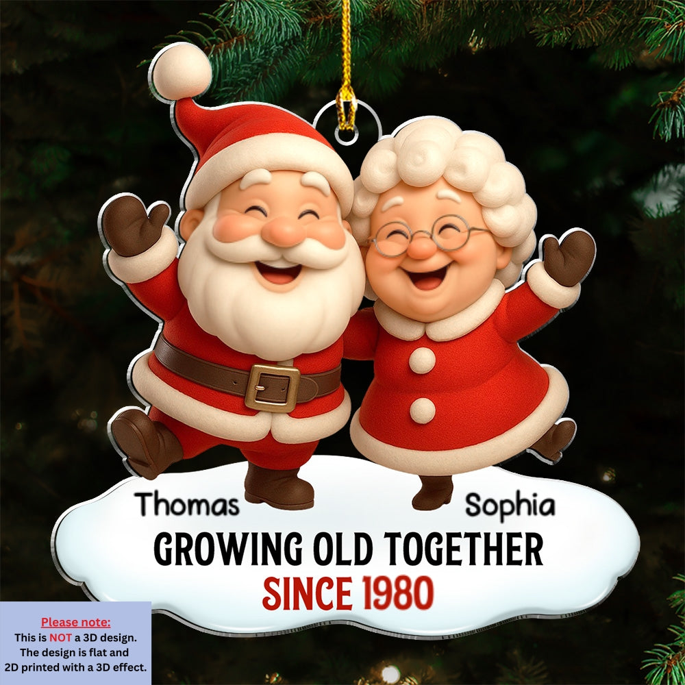 Growing Old Together - Personalized Custom Acrylic Ornament