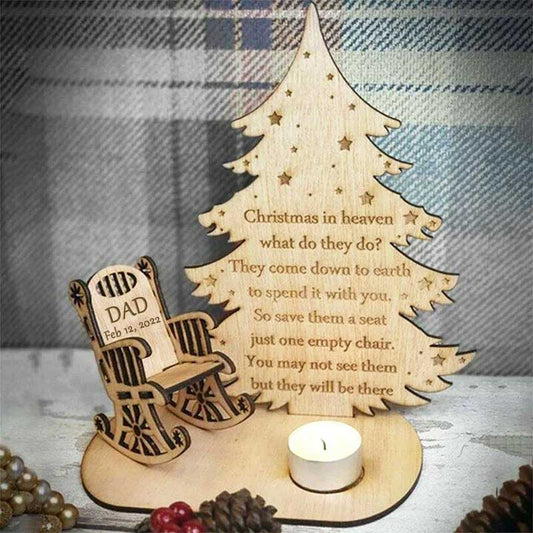 Christmas In Heaven - Personalized Custom Candle Holder