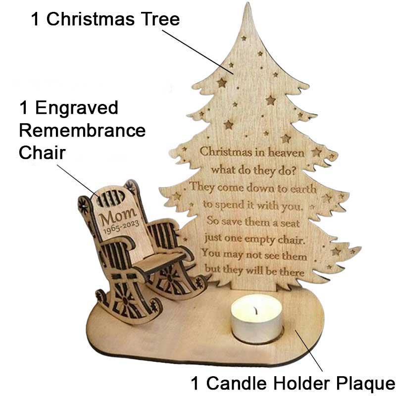 Christmas In Heaven - Personalized Custom Candle Holder