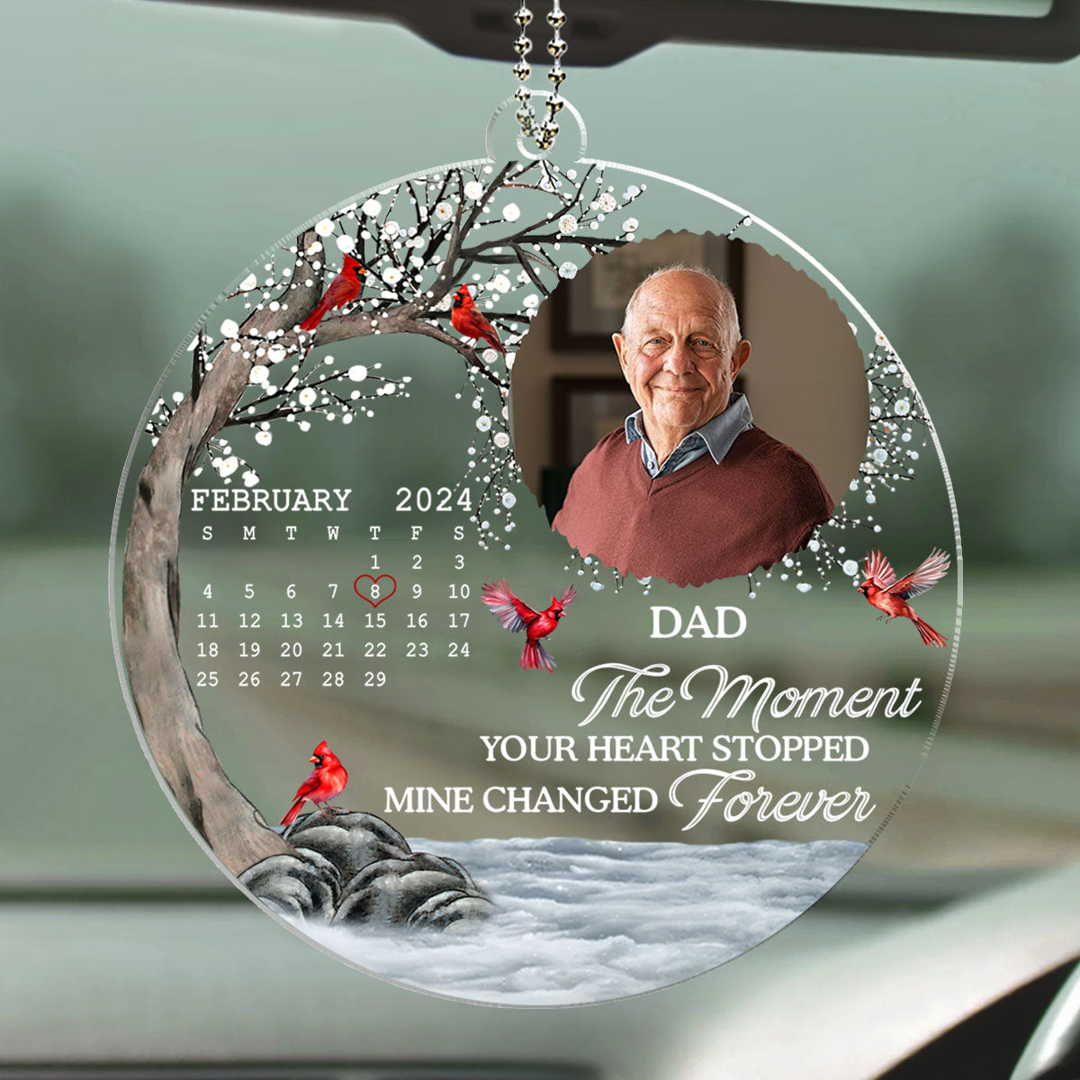 My Heart Changed Forever - Personalized Custom Car Ornament