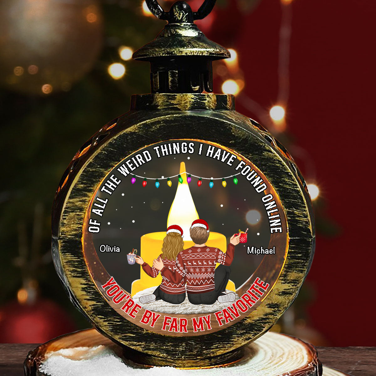 You Are By Far My Favorite - Personalized Custom Christmas Lantern