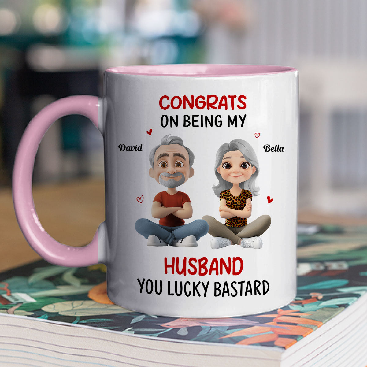Congrats My Husband - Personalized Custom Accent Mug