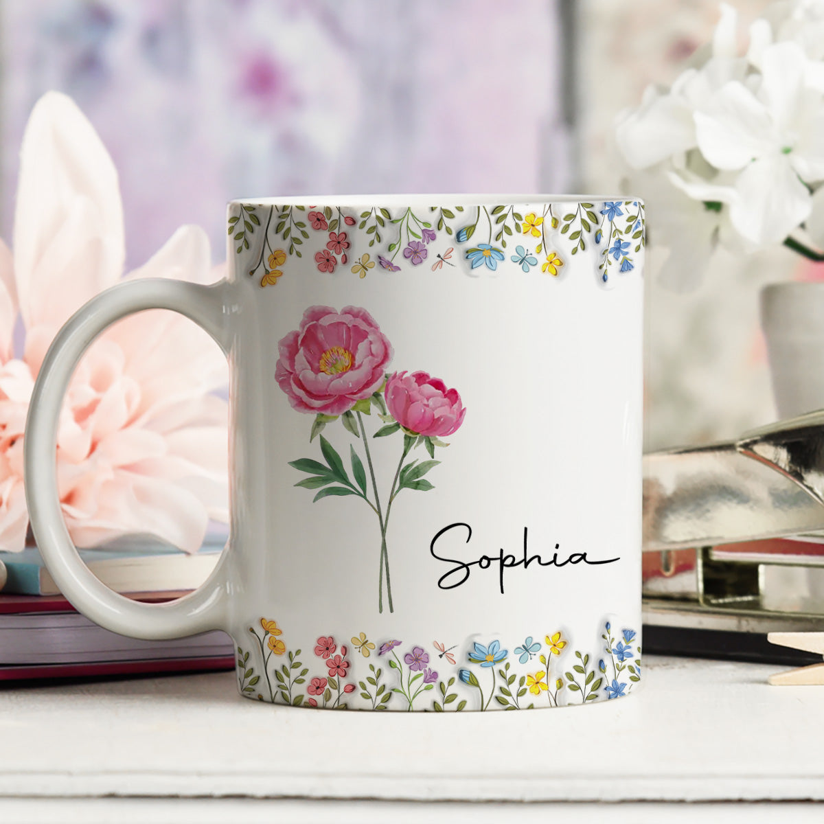You Are The Most Beautiful Flower - Personalized Custom 3D Inflated Effect Mug