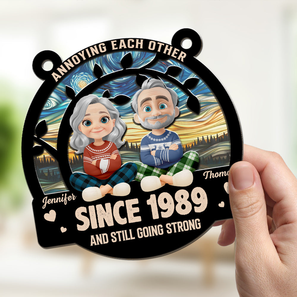 Love You Forever Christmas - Personalized Custom Suncatcher