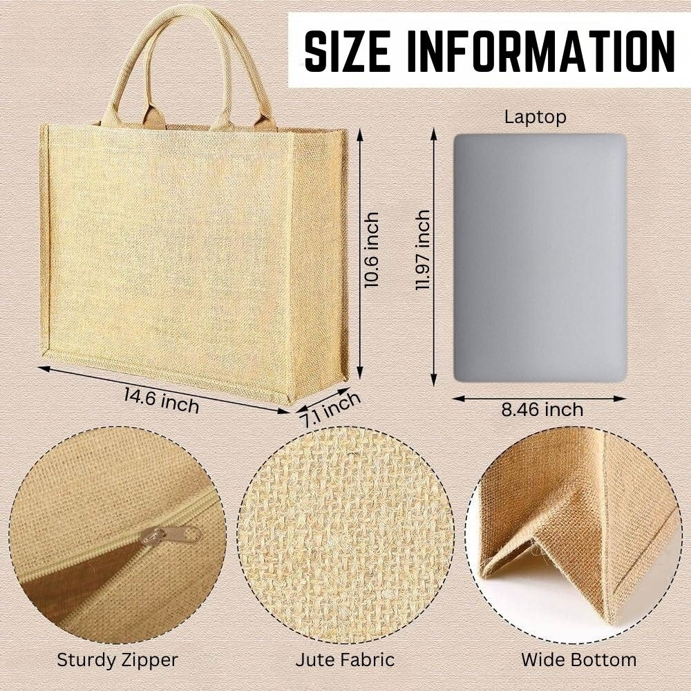 Lovely Bunnies - Personalized Custom Jute Tote Bag