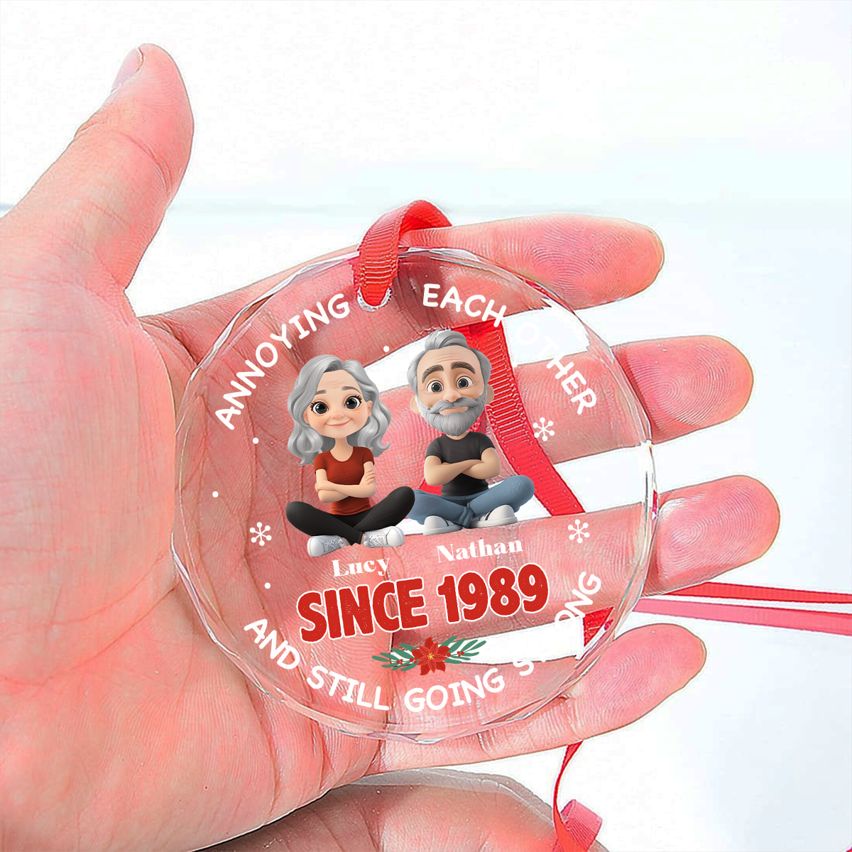 Forever In Love - Personalized Custom Glass Ornament