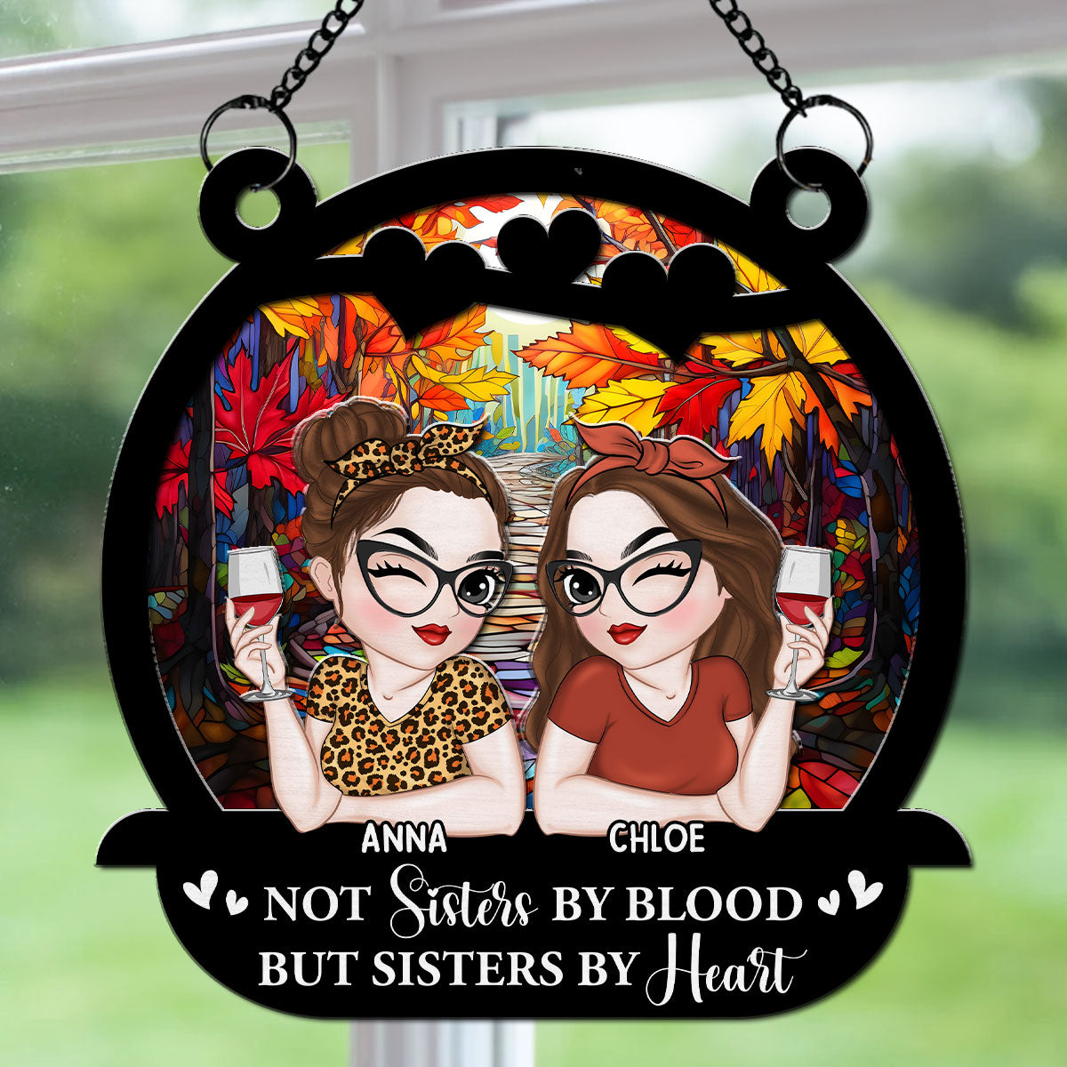 Besties Bring The Cheer - Personalized Custom Suncatcher