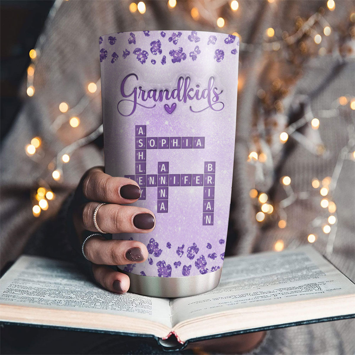 Grandkids Make Life More Grand Crossword - Personalized Custom 3D Inflated Effect Tumbler