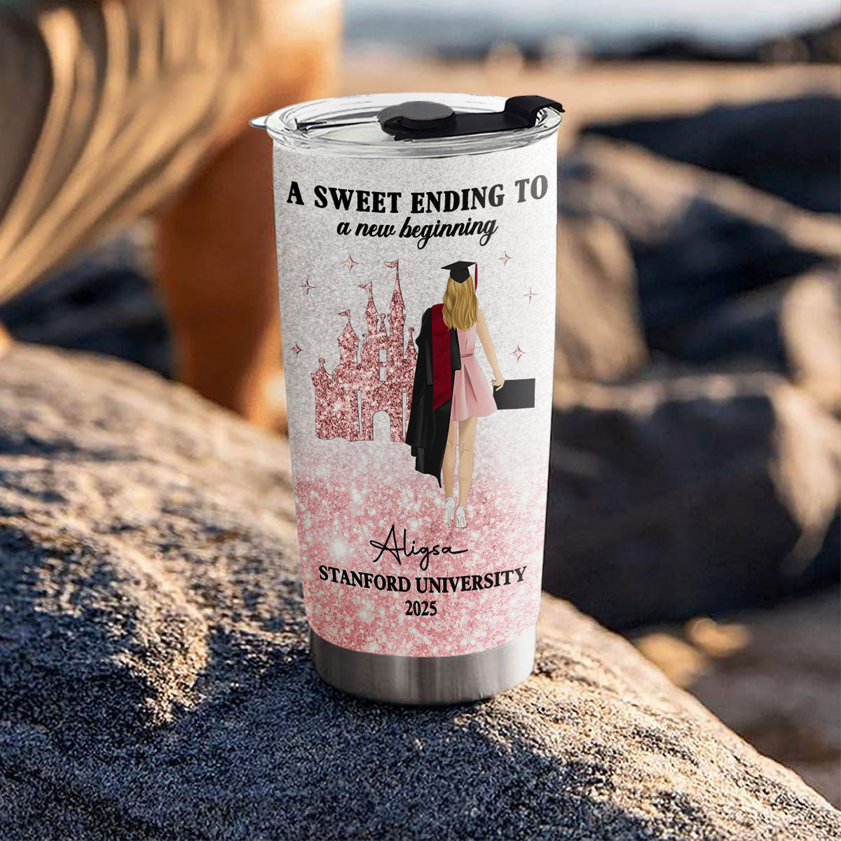 A Sweet Ending To A New Beginning - Personalized Custom Tumbler