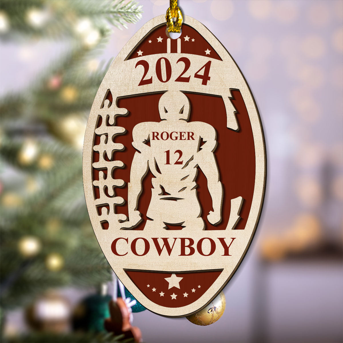 Rucking And Rolling On The Rugby Field - Personalized Custom 2-Layered Wood Ornament