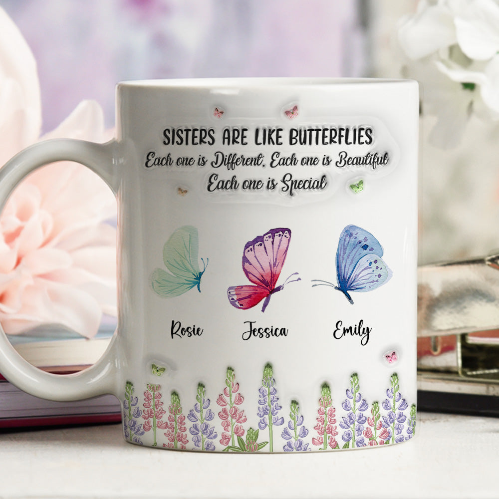 Sisters Nurture With Endless Care - Personalized Custom 3D Inflated Effect Mug